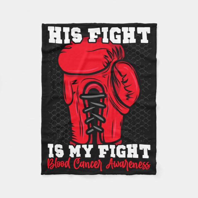 Couverture Polaire Son combat est mon combat. Boxe Boxeur Cancer du s (Devant)