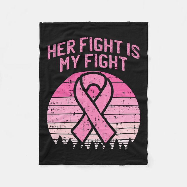Couverture Polaire Son Combat Est Mon Mari De Lutte Contre Le Cancer  (Devant)