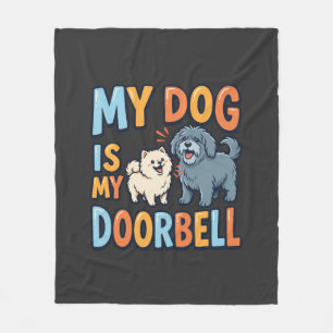 Couverture Polaire Sonnette Drôle pour Chien Amateur d'Animaux