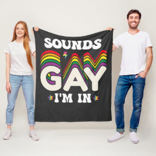 Couverture Polaire Sons funky de fierté LGBT Gay Je suis dedans