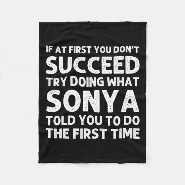 Couverture Polaire Sonya Name D Birthday Funny Christmas J  (Devant)