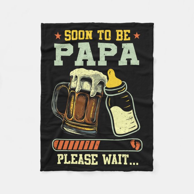 Couverture Polaire Soon To Be Papa Est 2025 Pregnancy Announcement Lo (Devant)