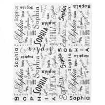 Sophia Typographie Noir Blanc