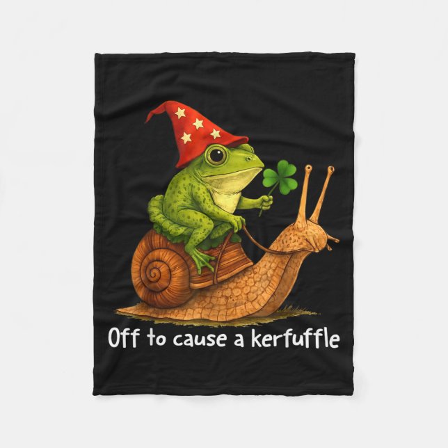 Couverture Polaire Sorcier grenouille fantaisiste parti pour causer u (Devant)