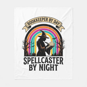 Couverture Polaire Sorcière Comptable Rétro Halloween Comptabilité De
