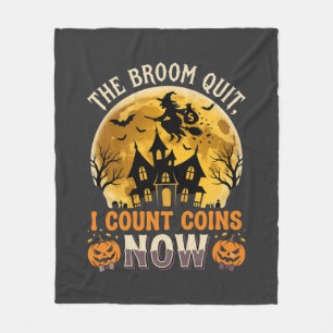 Couverture Polaire Sorcière de banquier hantée d'Halloween