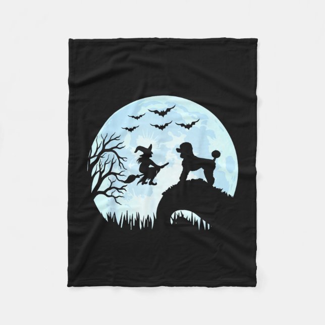 Couverture Polaire sorcière de Halloween caniche  (Devant)