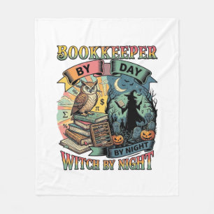 Couverture Polaire Sorcière de jour de comptable Nuit d'Halloween Liv