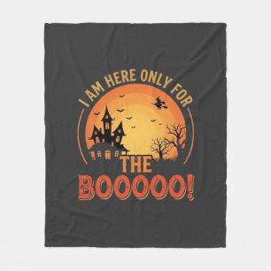 Couverture Polaire Sorcière d'Halloween Maison Hantée Boo Design_1