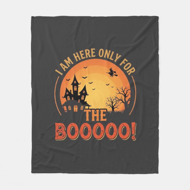 Couverture Polaire Sorcière d'Halloween Maison Hantée Boo Design_1 (Devant)
