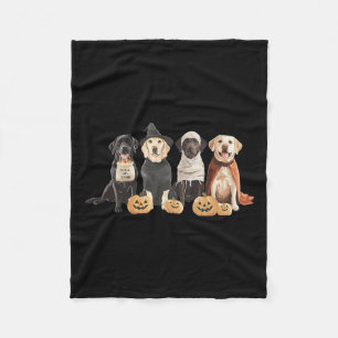Couverture Polaire Sorcière rétro Labrador Retriever Halloween Labrad