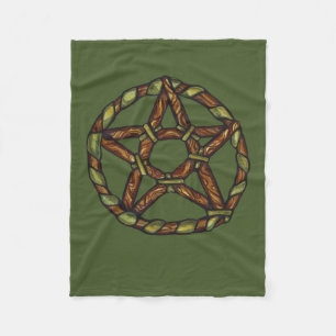 Couverture Polaire Sorcière verte Pagan Pentacle Nature Wicca