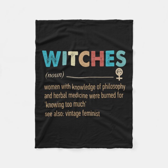 Couverture Polaire Sorcières féministes Définition Femmes ayant une c (Devant)