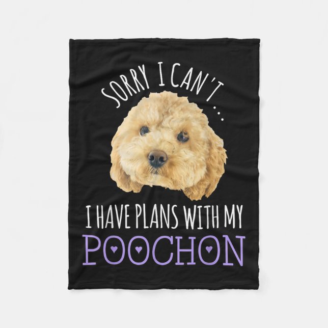 Couverture Polaire Sorry I Can't I Have Plans Bichon Odle Ochon Puppy (Devant)