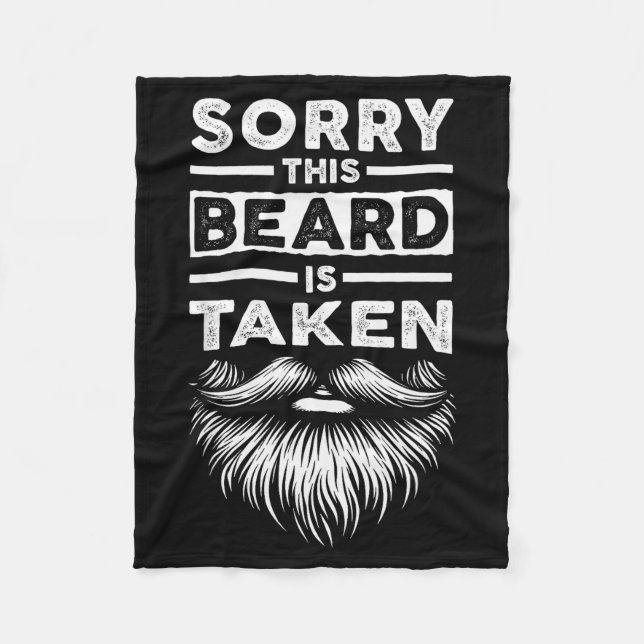 Couverture Polaire Sorry This Beard Is Taken Retro Boyfriend Valentin (Devant)
