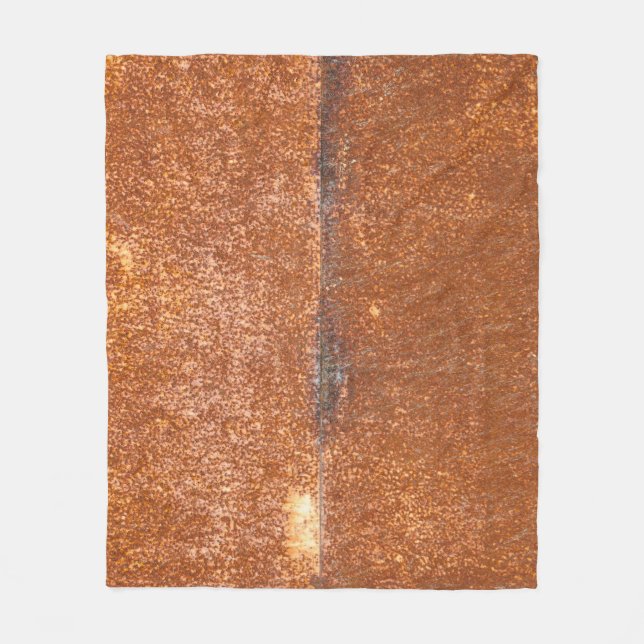 Couverture Polaire Soudé vieux métal, texture rouille. (Devant)