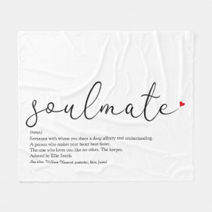 Couverture Polaire Soulmate Définition Script Love Coeur