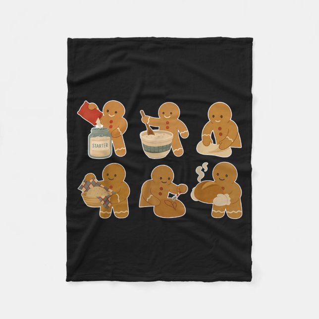 Couverture Polaire Sourdough Bread Christmas Gingerbread Homemaker Ba (Devant)