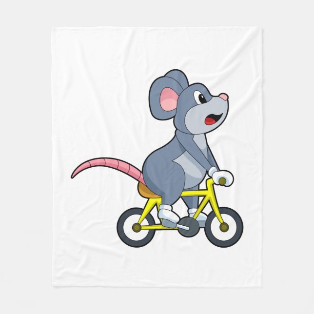 Couverture Polaire Souris avec vélo (Devant)