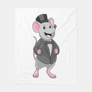 Couverture Polaire Souris en marié avec ruban