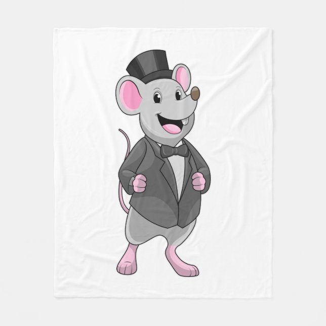 Couverture Polaire Souris en marié avec ruban (Devant)