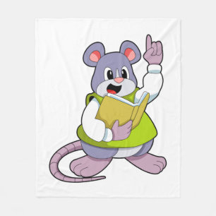 Couverture Polaire Souris enseignant avec un livre