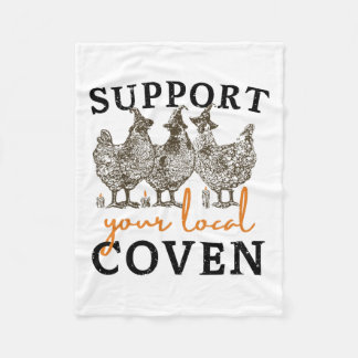 Couverture Polaire Soutenez votre four local Funny Farm sorcier poule