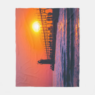 Couverture Polaire South Haven, MI Lighthouse Fleece Blanket
