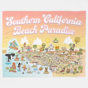 Couverture Polaire Southern California Beach Paradise Fleece Blanket