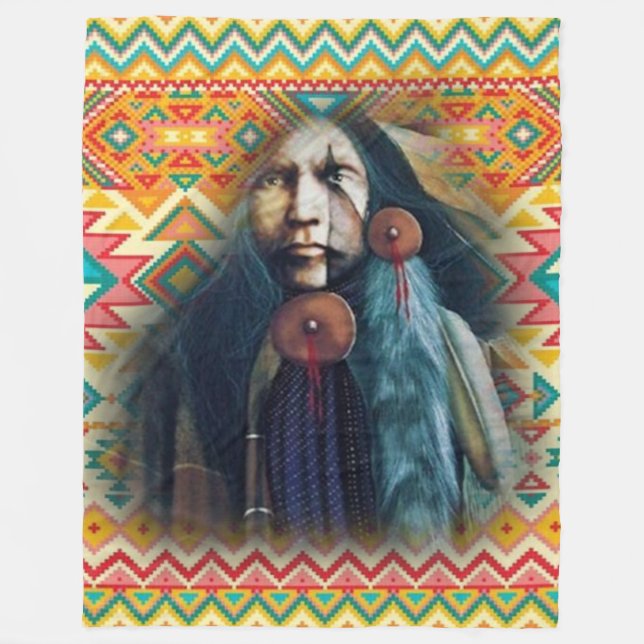 Couverture Polaire Southwest Native American Brave (Devant)