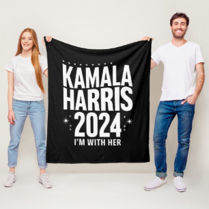 Couverture Polaire Soutien à Kamala 2024 Je suis avec elle Kamala Har