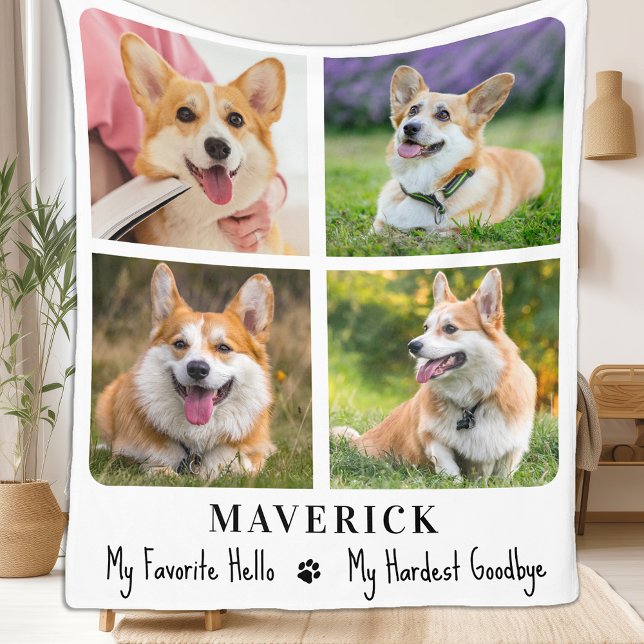 Couverture Polaire Souvenir du chien commémoratif pour animaux de com (Créateur téléchargé)