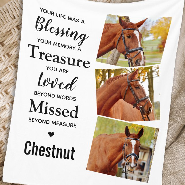 Couverture Polaire Souvenir Mémorial personnalisé 3 Collage photo (Créateur téléchargé)