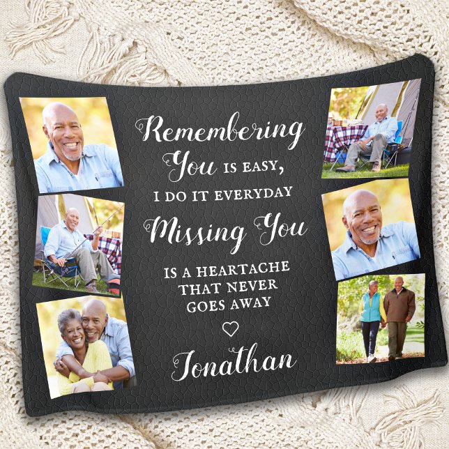 Couverture Polaire Souvenir Personnalisé 6 Photo Faux Mémorial en cui (Créateur téléchargé)