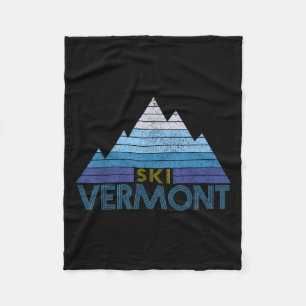 Couverture Polaire Souvenir ski du Vermont Sport de montagne Vintage