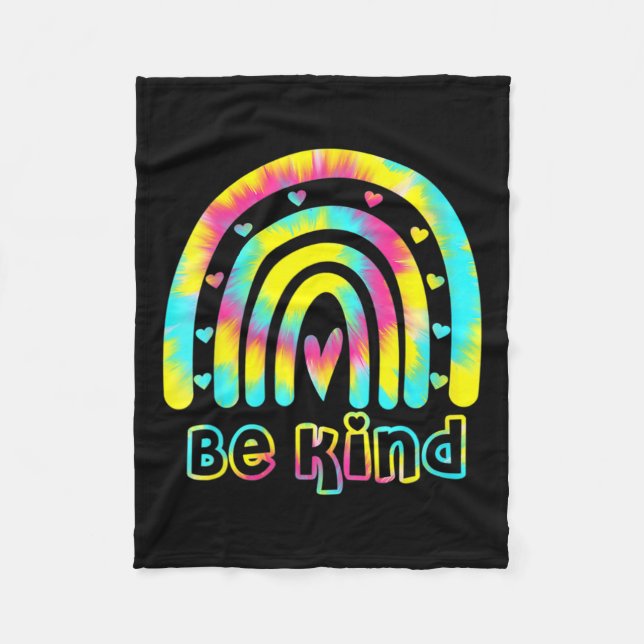 Couverture Polaire Soyez gentil Teinture Dye Rainbow Kindness Sensibi (Devant)