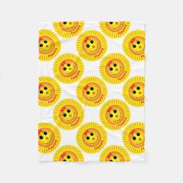 Couverture Polaire Soyez heureux (Devant)