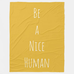 Couverture Polaire Soyez un gentil homme de gentillesse dit minimalis