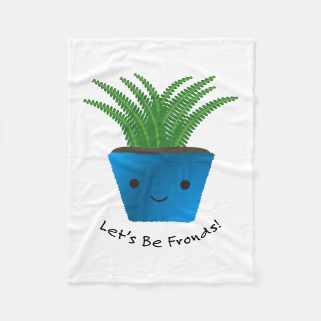 Couverture Polaire Soyons francs mignons Kawaii Fern (Devant)