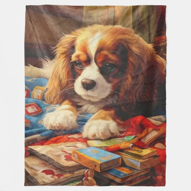 COUVERTURE POLAIRE SPANIEL PUPPY (Devant)