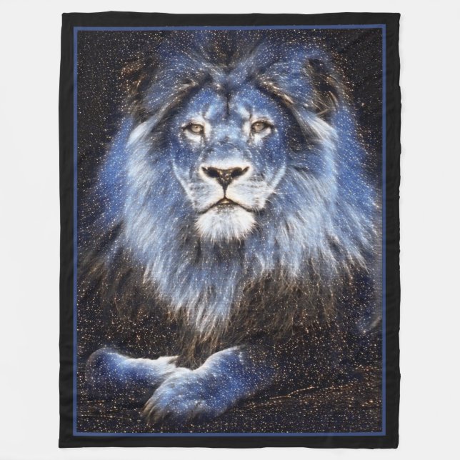 Couverture Polaire Sparkle Lion Majestueux (Devant)