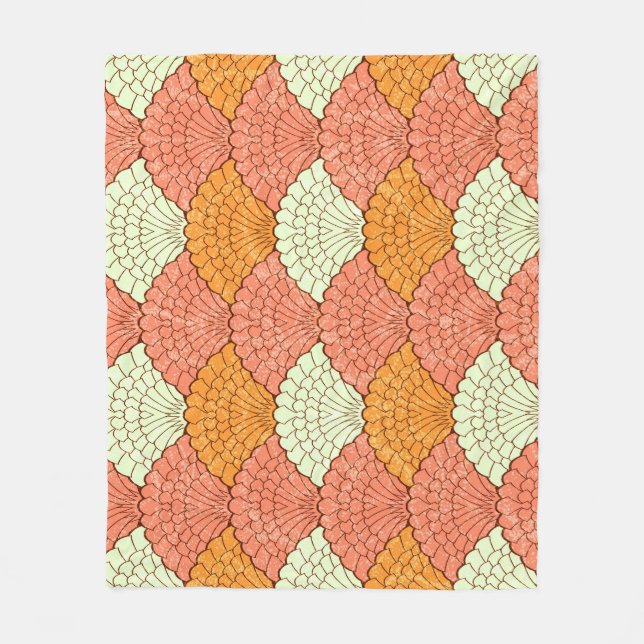 Couverture Polaire Spectacle de coquilles : Motifs de la mer Abstrait (Devant)