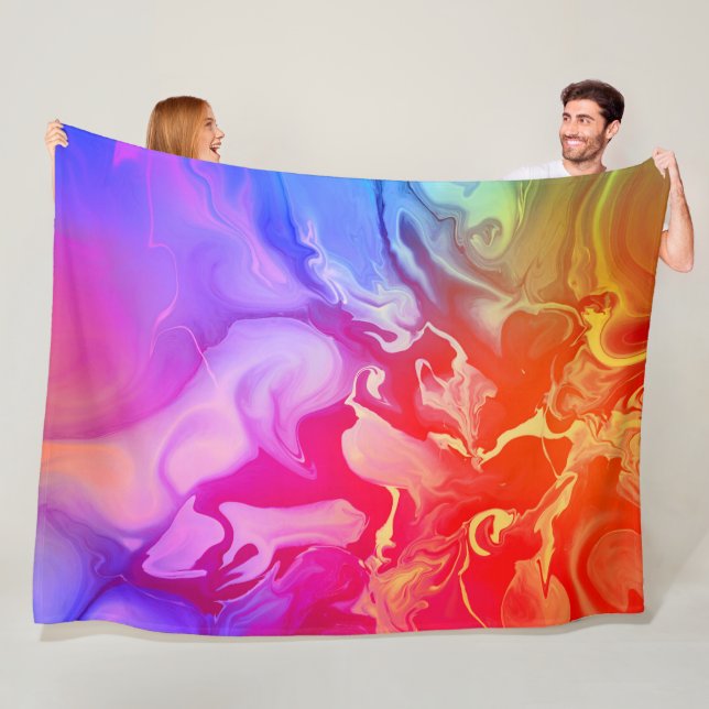 Couverture Polaire Spectre Électrique en Mouvement (En situation)