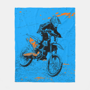 Couverture Polaire Speed Racer - Motocross Racer Acrylique Impression