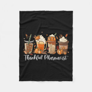 Couverture Polaire Spice Latte Fall Café Lover Thankful Pharmacist