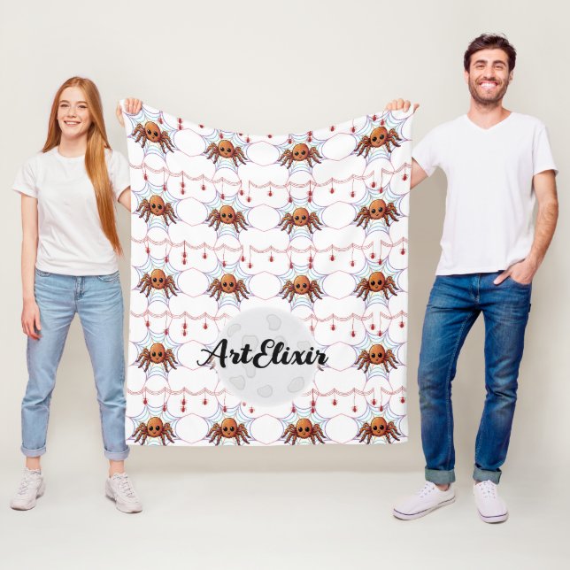 Couverture Polaire Spider Tarantula Cute Kawaii Motif (En situation)