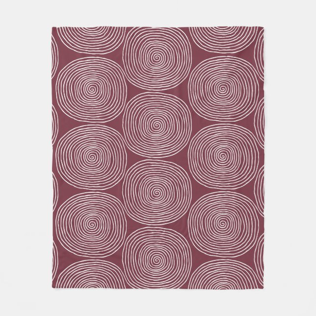 Couverture Polaire Spiralé Whimsy : Composition Vintage artistique (Devant)