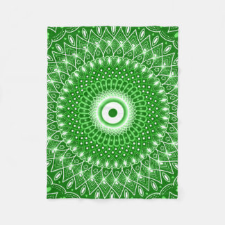 Couverture Polaire Spirituel Moderne Géométrique élégant mandala vert