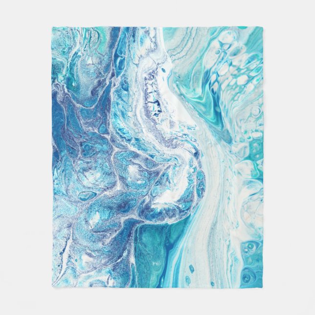 Couverture Polaire Splash couleur : Acrylique Abstrait Arrière - plan (Devant)