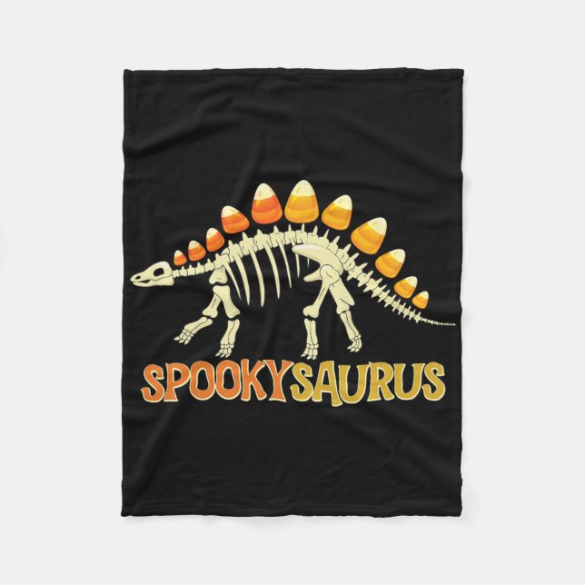 Couverture Polaire Spookysaurus Bonbons Maïs Dinosaure Squelette Joye (Devant)